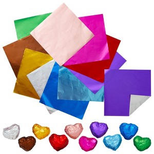 Stockroom Plus 1000 Piece Square Aluminum Foil Wrappers for Chocolate and Candy (4 in, 10 Colors) - 1 of 4