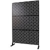 Okak Outdoor Privacy Screen with Coin Cutout Design, Balcony Privacy Screen with Metal Frame, Outside Lattice Panels for Backyard, Garden - 3 of 4