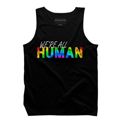 Adult Design By Humans We're All Human Rainbow Pride By JuTrading Tank Top