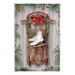 Stupell Industries Winter Ice Skates & Sled, 13'' x 19'' - 1 of 4