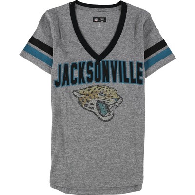 NFL Womens Jaguars Rhinestone Logo Embellished T-Shirt
