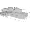 Dolonm 107.5" L-Shape Modular Compressed Couch,Cloud Sectional Sofa with Chaise Lounge,No assembly required,for Living Room,Apartment - 2 of 4