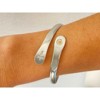 Hollywood Sensation Cross Bracelets, Engraved Bracelets Let your faith be bigger than your fear in Silver or Gold 9 Inches - 4 of 4