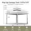 11x11 Pop Up Canopy Tent with Mosquito Netting, Outdoor Canopy Shelter Easy Setup, Water & UV Resistant - Gray - 3 of 4