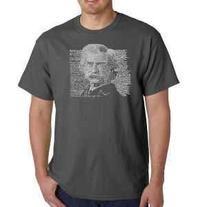 LA Pop Art Men's Word Art T-shirt - Mark Twain - 1 of 4