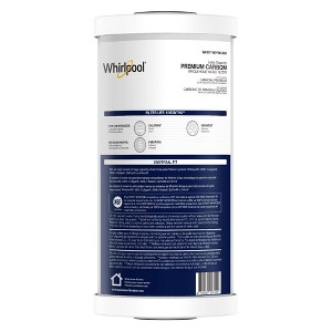 Whirlpool 10" x 4.5" Whole House Premium Carbon Water Filter, 5 Micron, NSF Certified, WHKF-WHWCBB - 1 of 4
