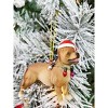 Darware Pitbull Dog Christmas Ornament (Set of 6); Santa Hat Dog Figurine Hanging Christmas Tree Decorations - 4 of 4