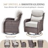 Belord Patio Furniture Set with 6-inch Extra Thick Cushions, High Back Outdoor Patio Furniture with Swivel Chairs, 5 Pieces Outdoor Conversation Set - 4 of 4