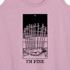 Women's - Instant Message - Im Fine Tarot Graphic Racerback Tank - 2 of 4