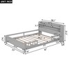 Lyngins Classic Twin Size Bed Frame with Storage Headboard & Guardrail, Wood Platform Bed Frame with Built-In LED Light,Solid Pine Wood Kids Bed Frame - 4 of 4
