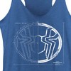 Women's Marvel Spider-Man: No Way Home Spider Icon Blueprint Racerback Tank Top - 2 of 4