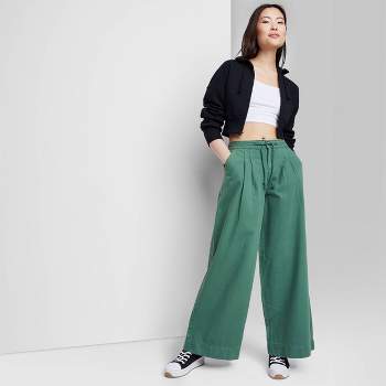 Women's High-rise Toggle Parachute Pants - Wild Fable™ Green S : Target