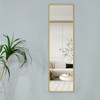 FONTOI Full Length Mirror, Floor Standing Mirror with Stand, Wall Mounted Mirror, Dressing Mirror for Bedroom, Cloakroom, Clear, 13.8"*0.79"*48" - 4 of 4