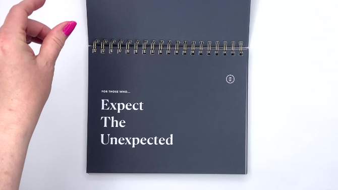 Undated Planner 8&#34;x10&#34; Stay on Track Black - Wit &#38; Delight, 2 of 6, play video