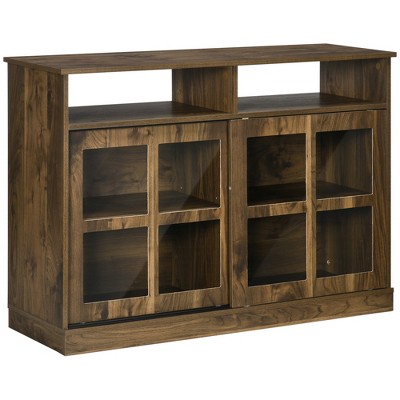 Homcom Sideboard Buffet Cabinet, Coffee Bar Cabinet,credenza With ...