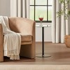 iDesign Round Pedestal Drink Table for Small Spaces - Clear/Matte Black - 2 of 4