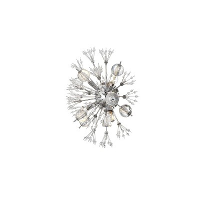 Vera 19'' Chrome Crystal Starburst Dimmable Wall Sconce