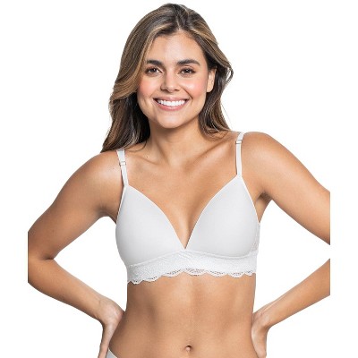 Leonisa Comfy deep v-neck lace accent bralette -