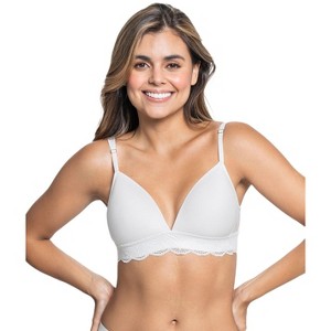Leonisa Comfy deep v-neck lace accent bralette - - 1 of 4