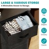 GlasFlength Decorative Storage Cabinets Tall Dresser Fabric Storage Tower ,8 Drawers Wood Top for Kid Room, Nursery, Black 31.4"*11.8"*36.3" - 3 of 4