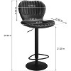 DobleePy Set of 4 High Back Adjustable Swivel Bar Stools, Modern Cushioned Chairs for Counter Height, Easy Assembly - 2 of 4