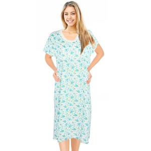 JEFFRICO Womens Nightgowns Sleepwear Soft Pajama Dress Nightshirts - 1 of 4