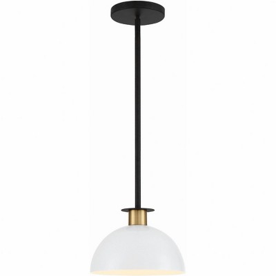 Crystorama Lighting Gigi 1 - Light Pendant in  Matte Black/Aged Brass