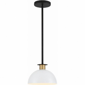 Crystorama Lighting Gigi 1 - Light Pendant in  Matte Black/Aged Brass - 1 of 3