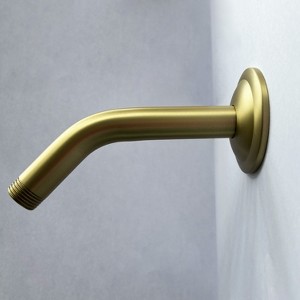 DOMETOUR Shower Arm with Flange, 1/2 NPT Tapered Threads, Rain Shower Head Arm, Wall Mount Shower Extension Arm - 1 of 4