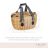 Twine Central Park Outdoor Picnic Basket with Lid and Handle, Four Person Wicker Picnic Basket with Accessories Picnic Equipment 22-Piece Set - 4 of 4