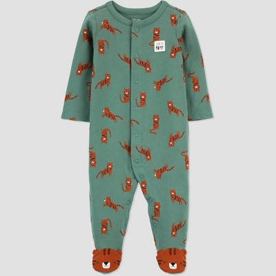 Baby Boys' Tiger Interlock Sleep N' Play - Just One You® made by carter's Green 9M