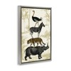 Stupell Industries Tower of Safari Animals Floating Frame Canvas Art - 2 of 4