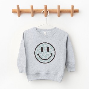 The Juniper Shop Checker Board Smiley Face Toddler Graphic Sweatshirt - 1 of 2