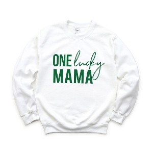 Simply Sage Market Women's Graphic Sweatshirt One Lucky Mama - 1 of 4