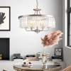 Rennnsan Trilune 23" W 6 - Light Drum Crystal Modern Glam Dimmable Chandelier in Silver - 4 of 4