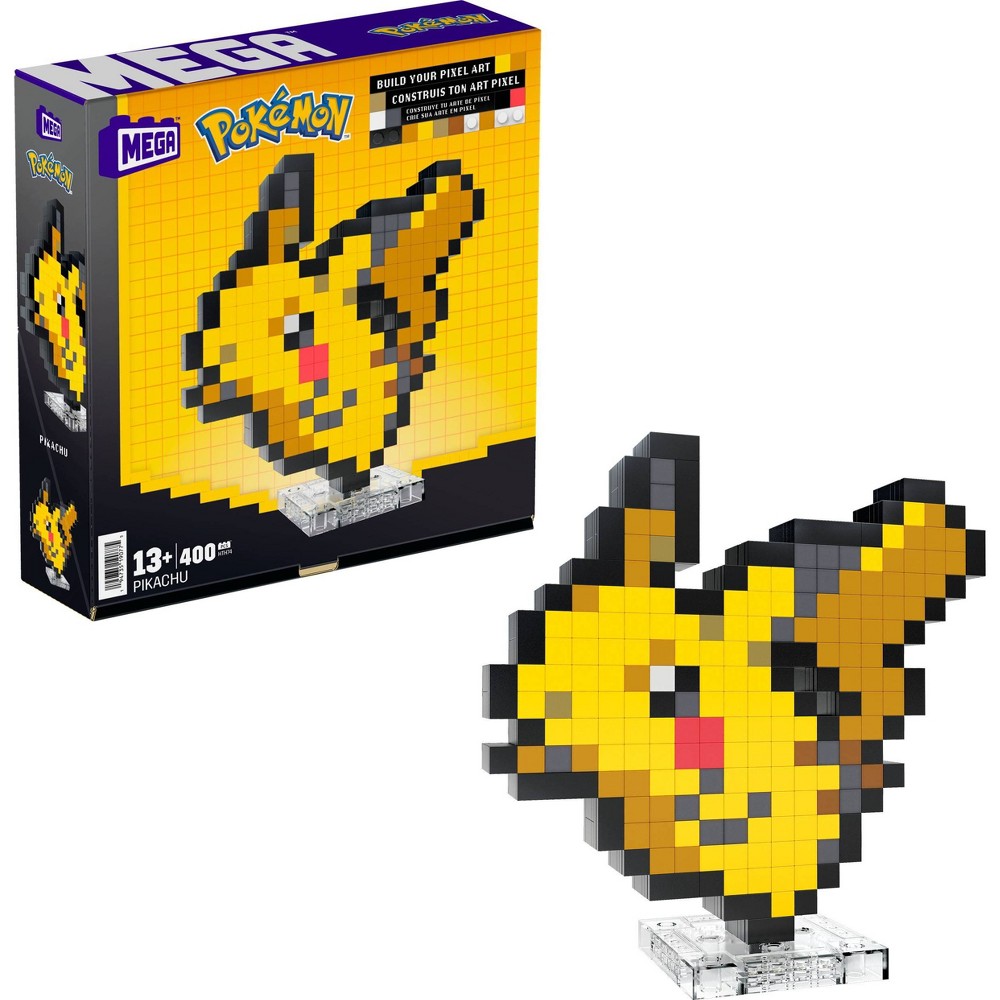 MEGA Pokémon Pikachu Building Toy Kit (400 Pieces) Retro Set for Collectors