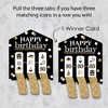 Big Dot of Happiness Adult 50th Birthday - Gold - Birthday Party Game Pickle Cards - Pull Tabs 3-in-a-Row - Set of 12 - 3 of 4