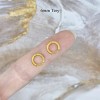 6mm 14K Gold Plated Huggie Hoops - Hypoallergenic Lightweight Cartilage Earrings for Sensitive Ears, Dainty Gold Hoop Set (1 Pair) - 3 of 4