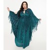 Unique Vintage Women's Plus Fringe Flutter Sleeve Caftan - 3 of 3