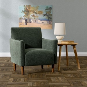 Sapphtopaz 1pc Accent Chair Upholstered Lounge Chair with Wood Legs, Living Room Chair Comfy Chair - 1 of 4