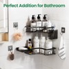 Aoibox Adhesive Shower Caddy,9-Piece Corner Bath Organizer Set, Rustproof Stainless Steel Shelves,No Drilling Storage for Bathroom, Kitchen,Home Decor - 3 of 4
