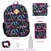 CLUB LIBBY LU Heart Love Backpack Set for Girls, 16 inch, 6 Pieces - Includes Foldable Lunch Bag, Water Bottle, Scrunchie, & Pencil Case - Black - 2 of 4