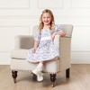 Hope & Henry Girls' Short Sleeve Puff Sleeve Party Dress, Kids - 3 of 4
