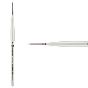 Borciani e Bonazzi UNICO Fiamatto Synthetic Series 820 Paint Brush, Round Size 0 - For Acrylic and Watercolor Painting - Ergonomic Handle, - 1 of 4