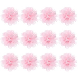 Unique Bargains Mesh Fabric Full Chiffon Flowers for DIY 12 Pcs - 1 of 4