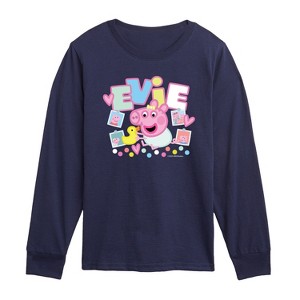 Boys' - Peppa Pig - Evie Photos Long Sleeve Graphic T-Shirt - 1 of 3