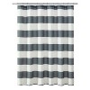 LunaLulinlk Gray Striped Printed Fabric Shower Curtain - 2 of 4
