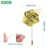 Unique Bargains Ribbon Alloy Outdoor Wedding Rose Flower Lapel Pin 48 Pcs - 3 of 4