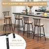 FurnitureR Bar Stools Swivel Set of 2, Adjustable Counter Height Low Back with Comfortable Footrest, Armless with Interchangeable Legs, 24/29 Inch - 4 of 4