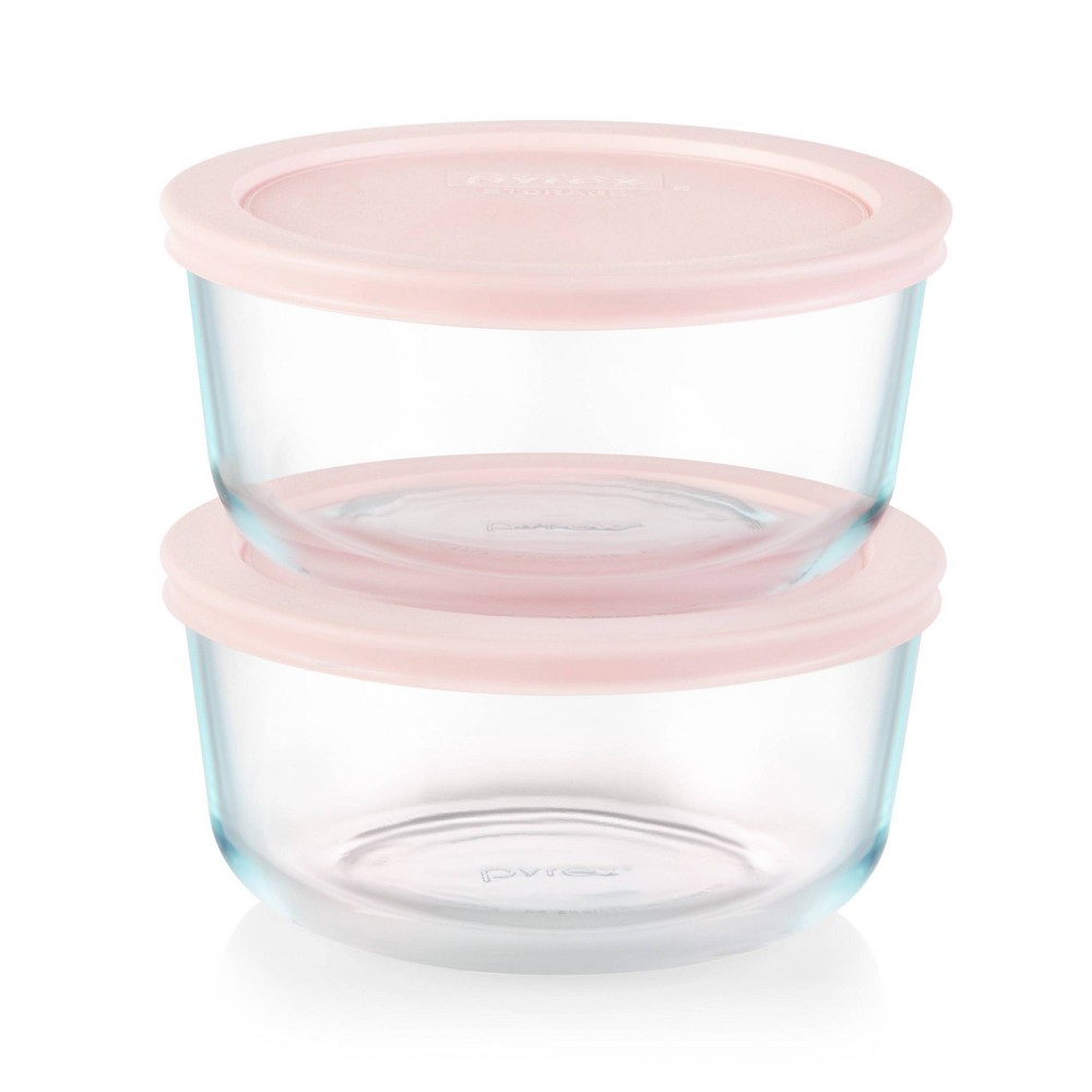 Pyrex 4 Cup 2pk Round Food Storage Container Set -
